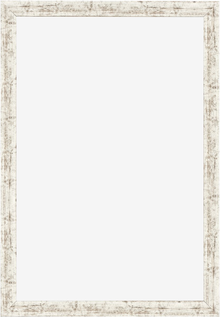 Fotolijst 61x91,5 cm - MDF - Wit Vintage - Benno