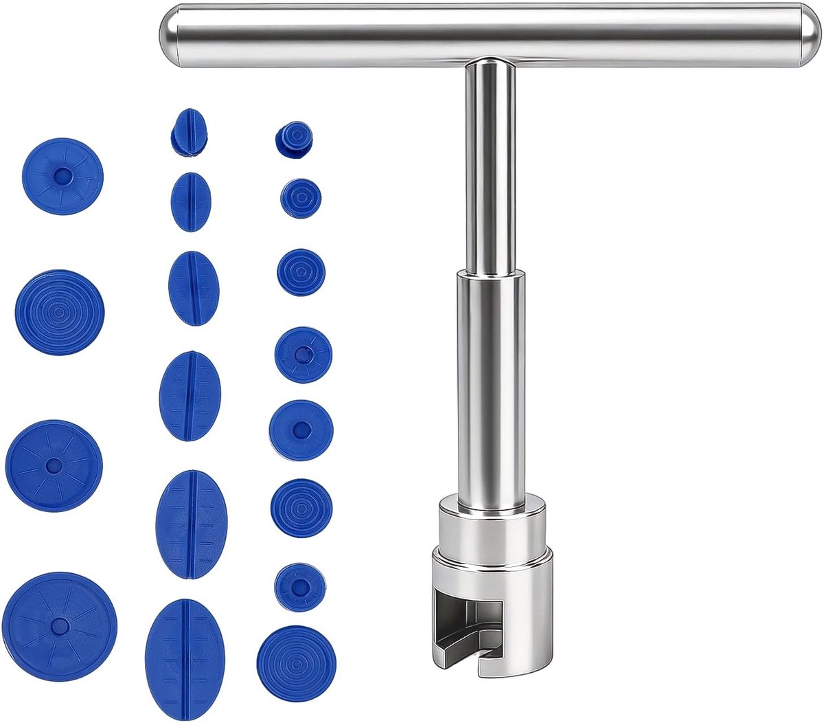 SnelShoppen - Dellen Repair Kit Auto - 18-in-1 Dellenzetter met Verschillende Trekdiscs - Auto Dellen Herstelset met Zuignappen voor Auto Onderhoud