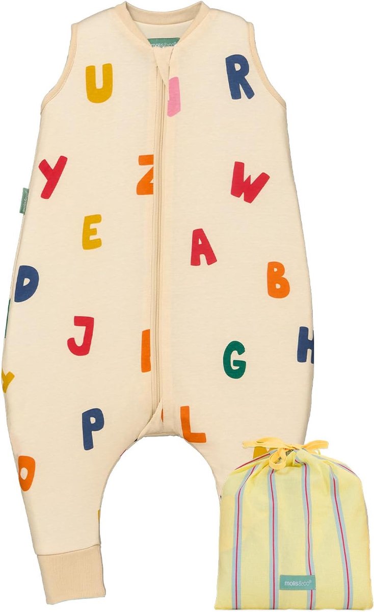 SnelShoppen - Baby Slaapzak met Voeten, 1 Tog, 100% Katoen (Oeko-Tex), Verstelbare Lengte (90-100 cm) voor Jongens en Meisjes, Ideaal voor Speel- en S