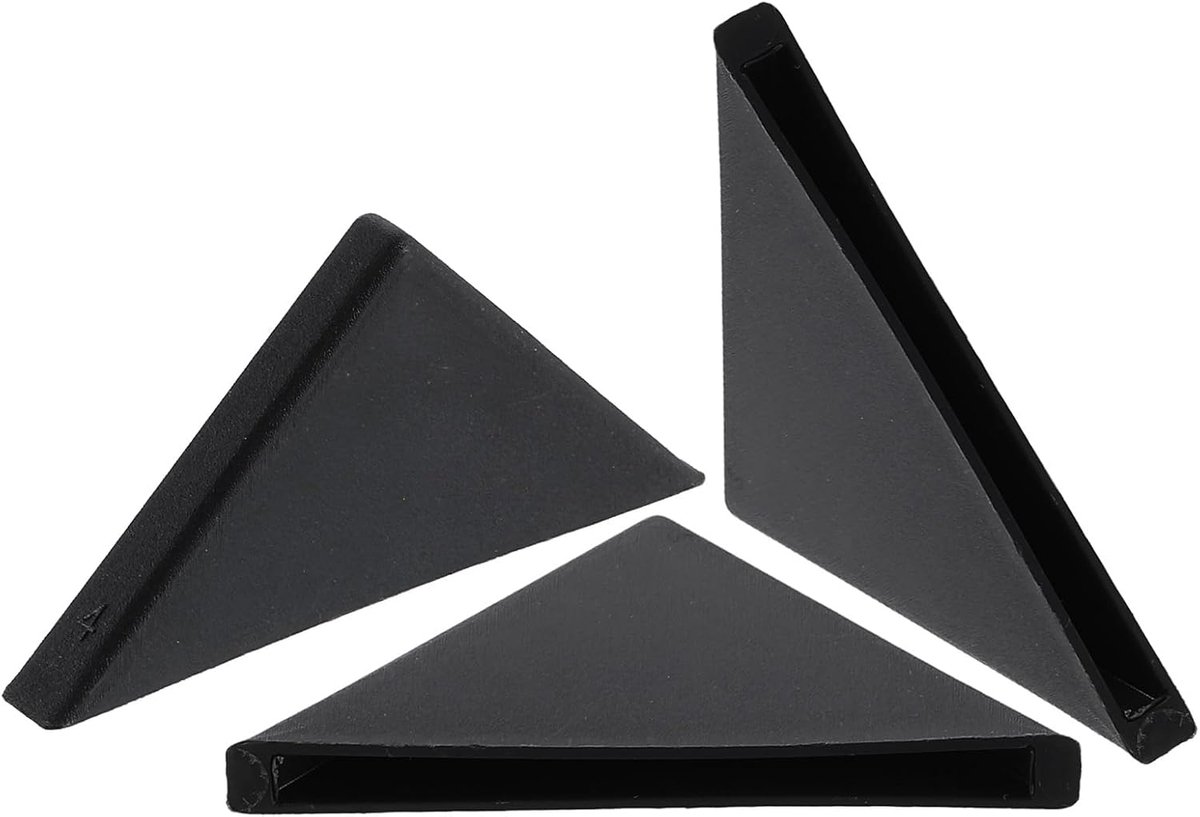 Thijox - 20 Stuks Hoekbeschermers Kunststof 4x50mm - Zwarte Rechte Hoekvorm - Ideaal voor Bescherming van Glazen Hoeken, Spiegels, Tegels en Platen