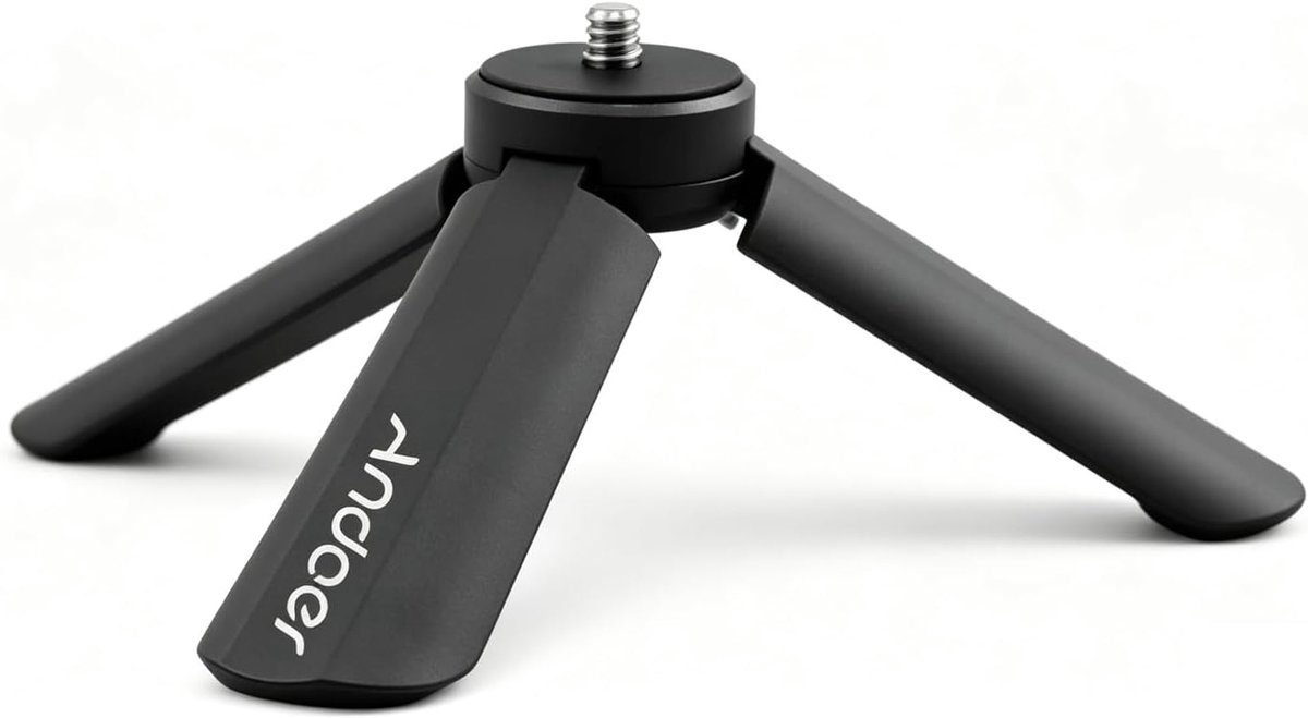 Thijox - Mini Statief Draagbare Tripod & Grip Stabilisator voor Tijd Lapse Fotografie, Opvouwbaar, voor Actiecamera's, Smartphones, 1/4 inch Schroefdr