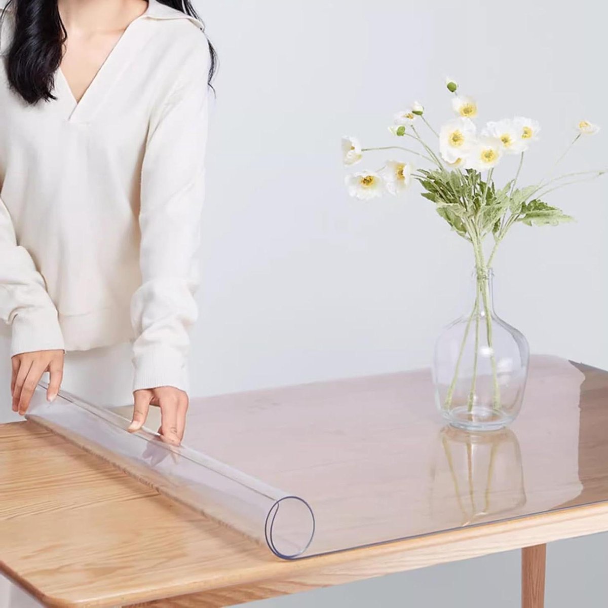 Transparante Tafelhoes - Beschermfolie Tafel - Meubels Beschermen - Waterdicht PVC - 115x180cm - Doorzichtig