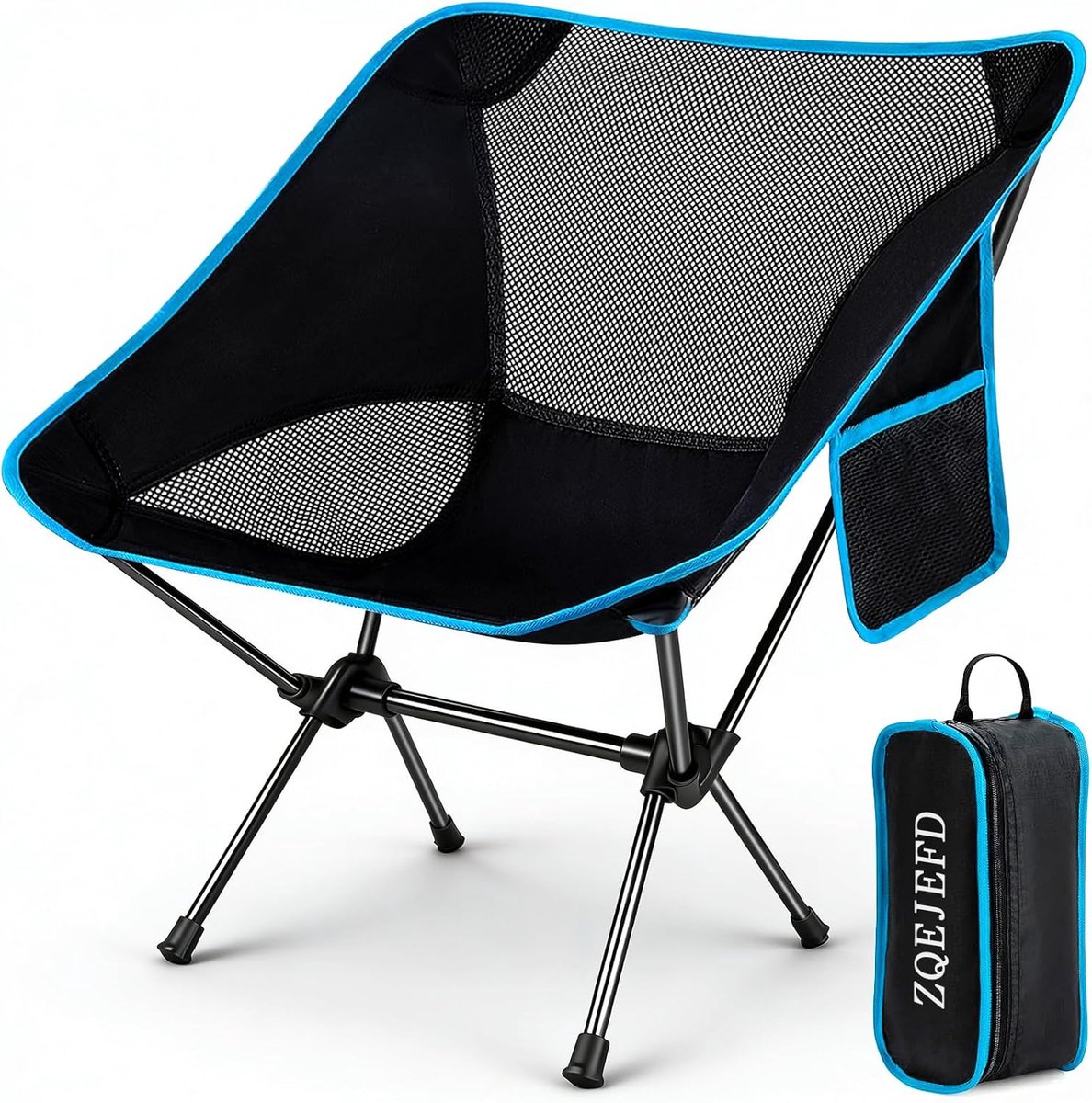 SnelShoppen - Opvouwbare Campingstoel - Draagbare Lichtgewicht Klapstoel tot 120 kg - Met Draagtas - Ideaal voor Buiten, Vissen, Wandelen, Picknick en