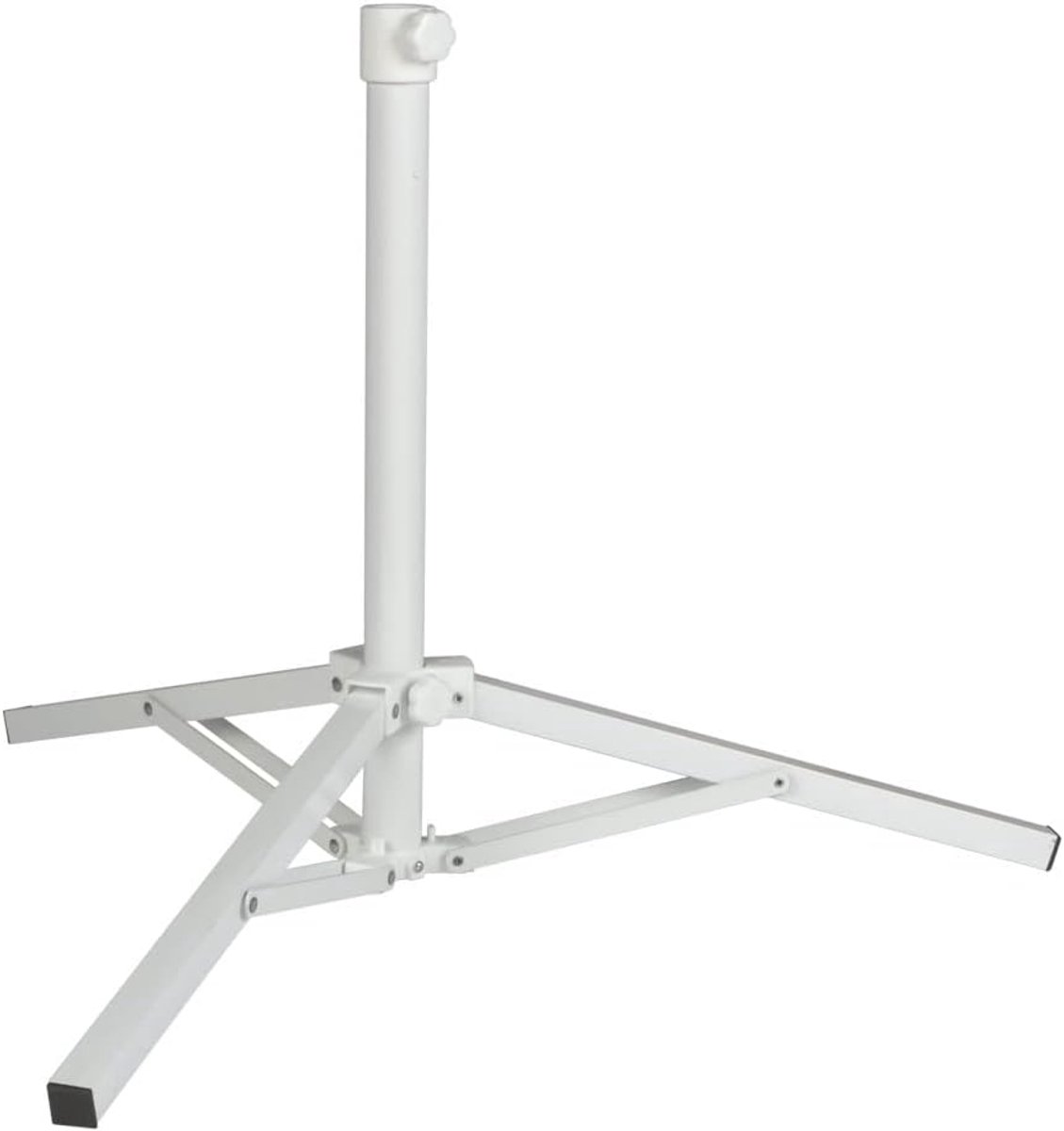 SnelShoppen - Aktive Parasolstandaard Inklapbaar Wit - Stevige Parasolvoet voor Tuin, Balkon, Camping - Geschikt voor Elke Parasolmaat - Lichtgewicht