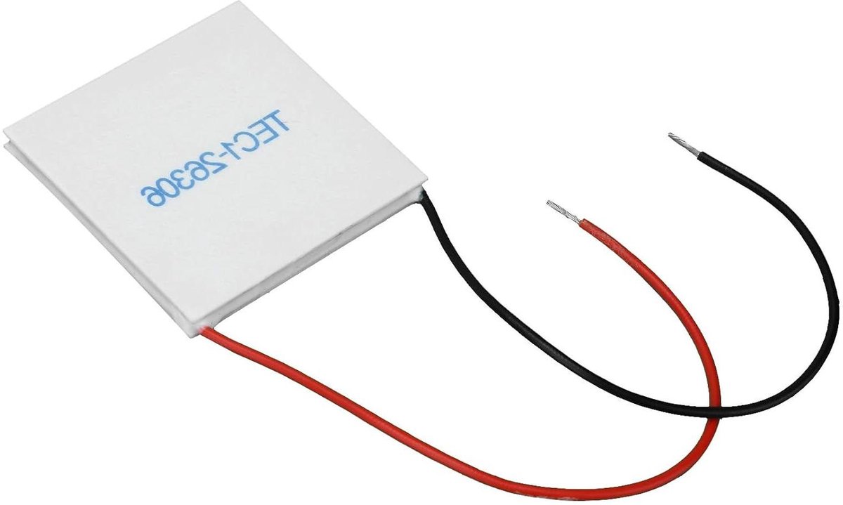 Thermo-elektrische Koelplaat - Halfgeleiderkoeler Verwarmingselement - Temperatuurregeling Toepassingen - Dubbele Functie Koelen Verwarmen - 50x50mm 24V 6A - Wit