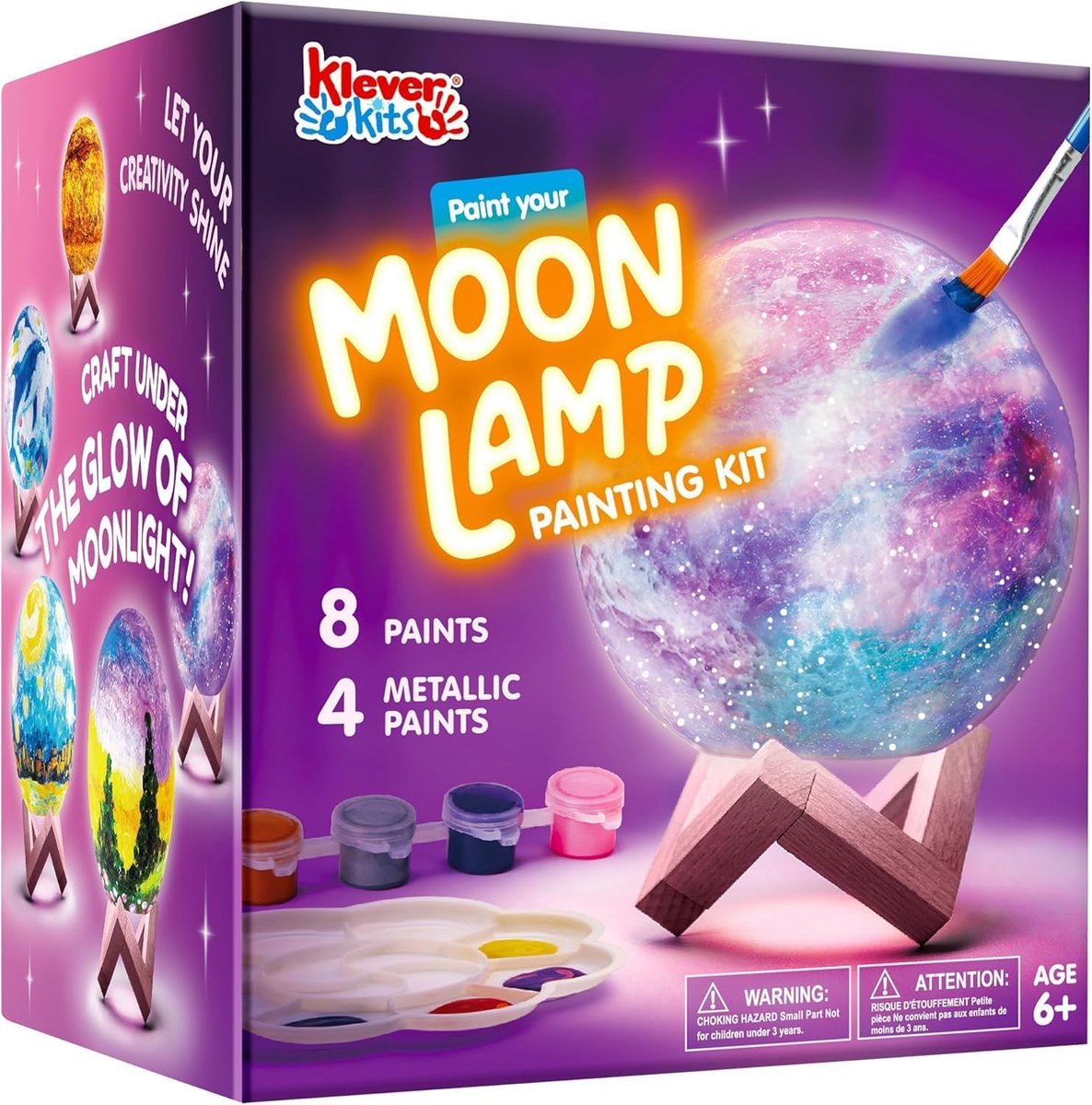 SnelShoppen - DIY Verf je Eigen Maanlamp Set - 3D Ruimte Maan Nachtlampje voor Kinderen, Creatieve Kunst & Ambachten Kit voor 6-12 Jaar, Verjaardagsca