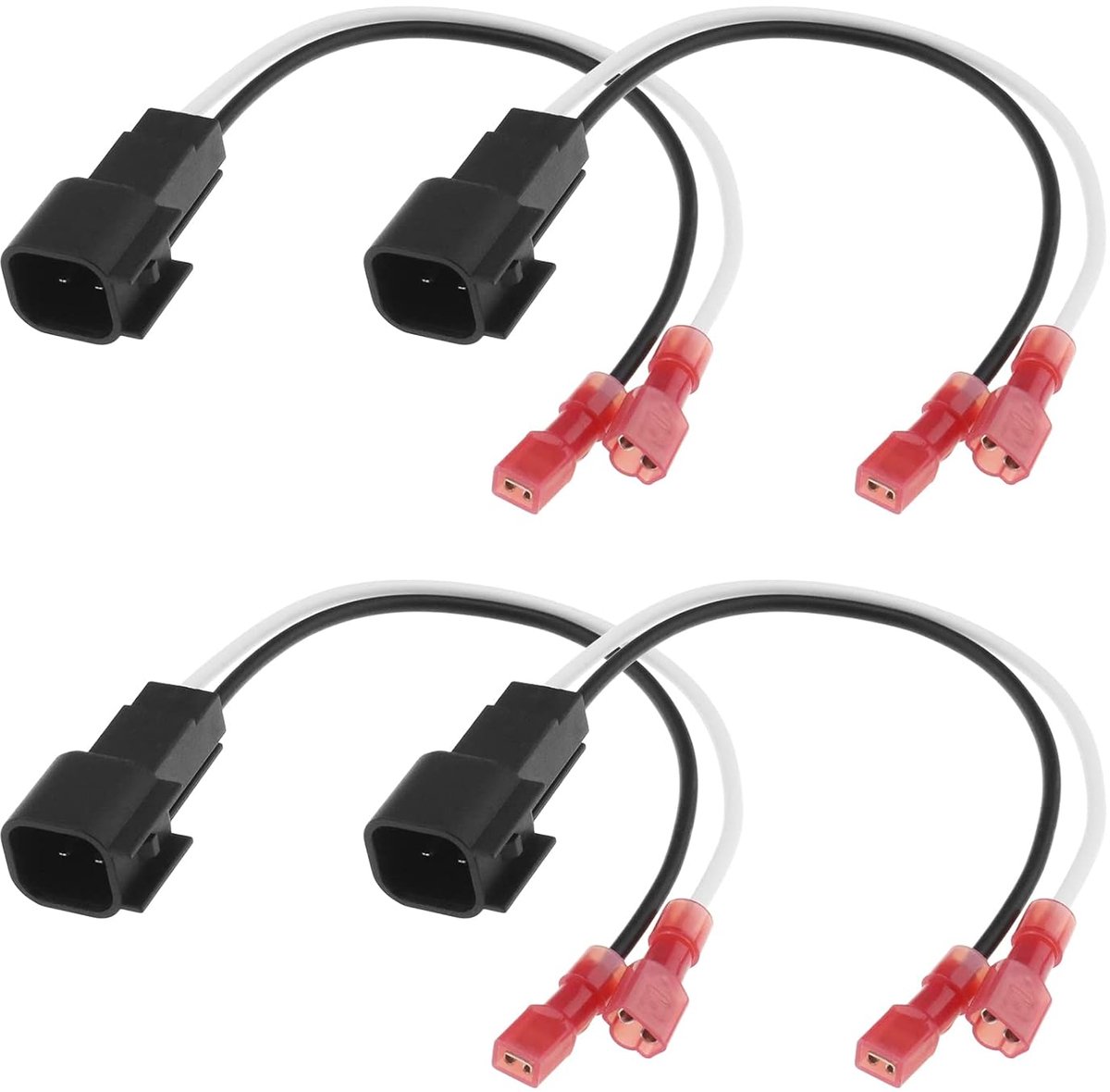 SnelShoppen - 4 Stuks Auto Speaker Connector Harnas Adapter 72-5600 SP-5600 shfd03b 19cm Zwart Kunststof voor Explorer Escape Mountaineer Monterey Sab