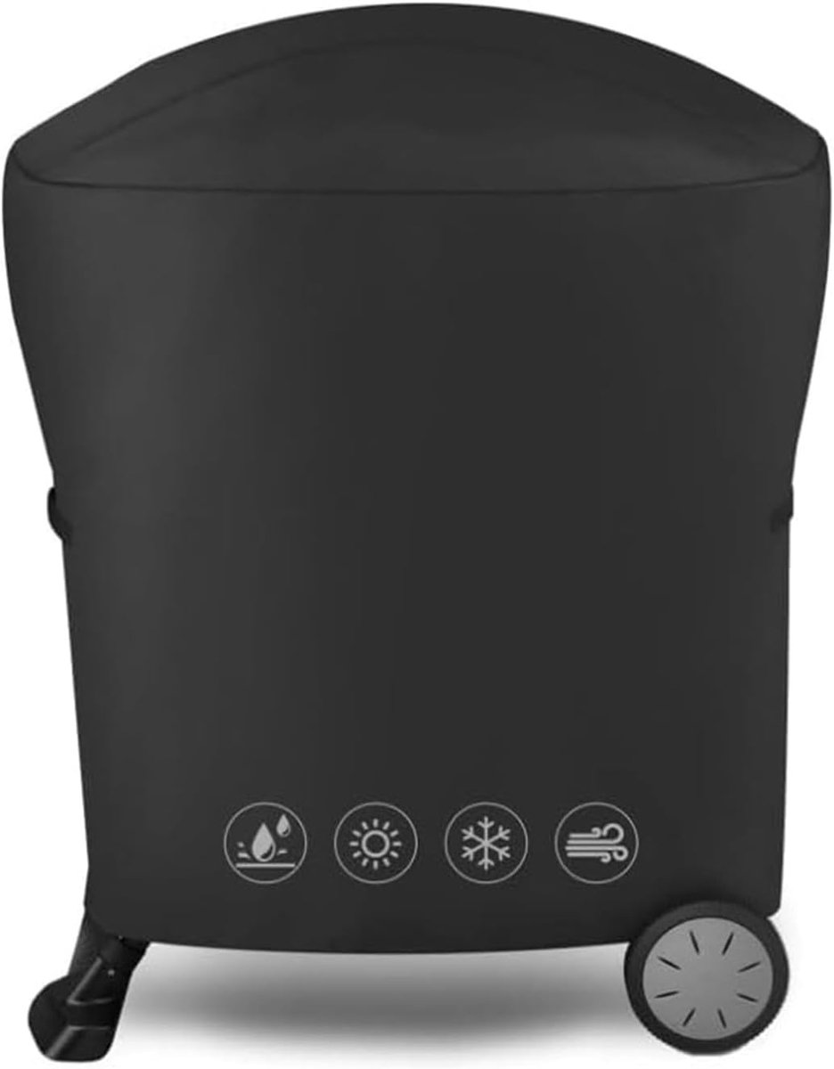 SnelShoppen - Barbecuehoes voor Weber Q 1000/2000 serie met Draagbare Wagen, Waterdichte 600D Oxford BBQ-Grillhoes, Duurzaam en Kleurecht, Perfect voo