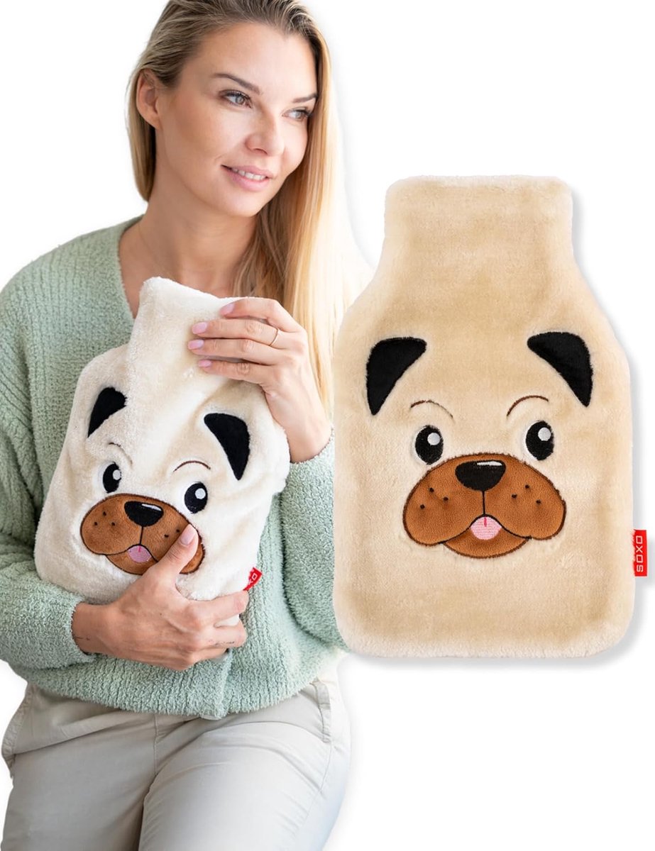 SnelShoppen - Warmwaterkruik Zachte Kruik 2L - Soxo Hot Water Bottle - Perfect voor Koudere Dagen, Gezelligheid, en Cadeaus - Ideaal voor Kinderen en