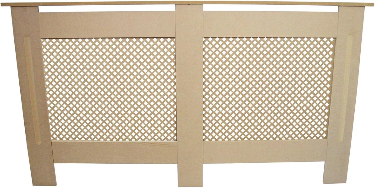 SnelShoppen - Radiatorhoes MDF Hout 1515 mm met Trellized Grill - Moderne Verwarminhg Verkleed, Decoratieve Meubel Plank voor Huiskamer, Keuken, en Ee