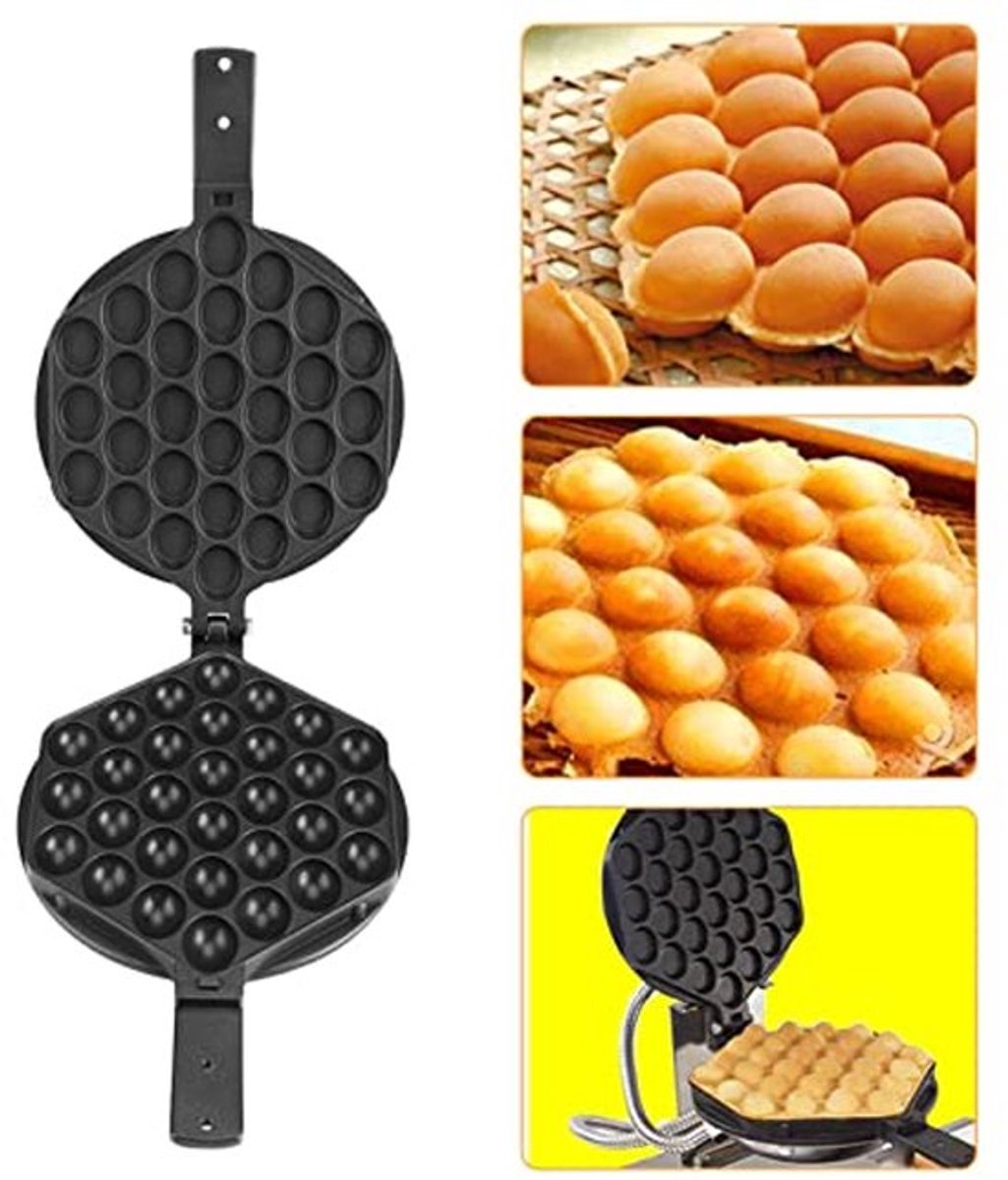 Wafelijzer met anti-aanbaklaag, wafelcake-bakgereedschap, eierbellenwafelplaat voor commercieel gebruik thuis