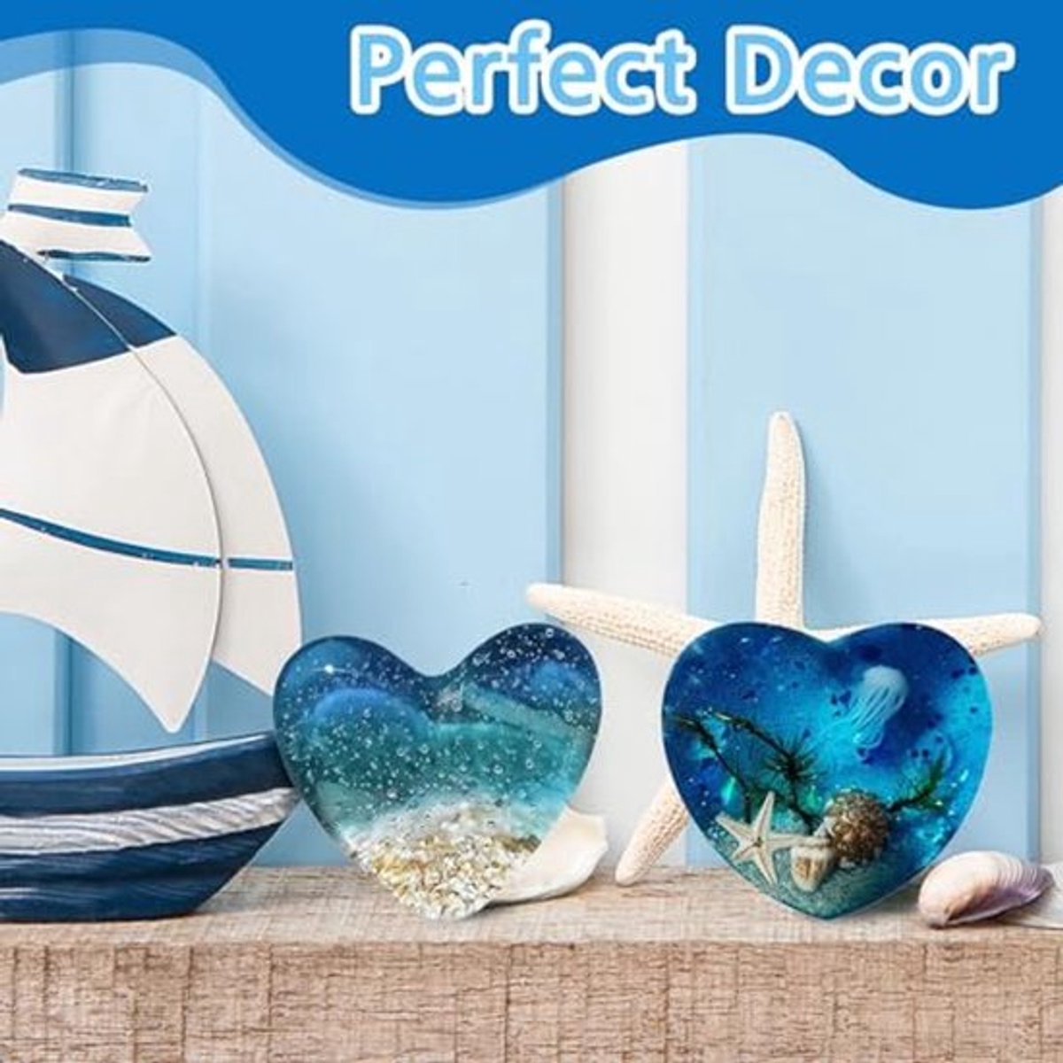 2 mini hartvormige zakgeschenken, creatieve en mooie zeedecoraties, grappige kleine ornamenten, Valentijnsdagcadeaus voor vrienden.