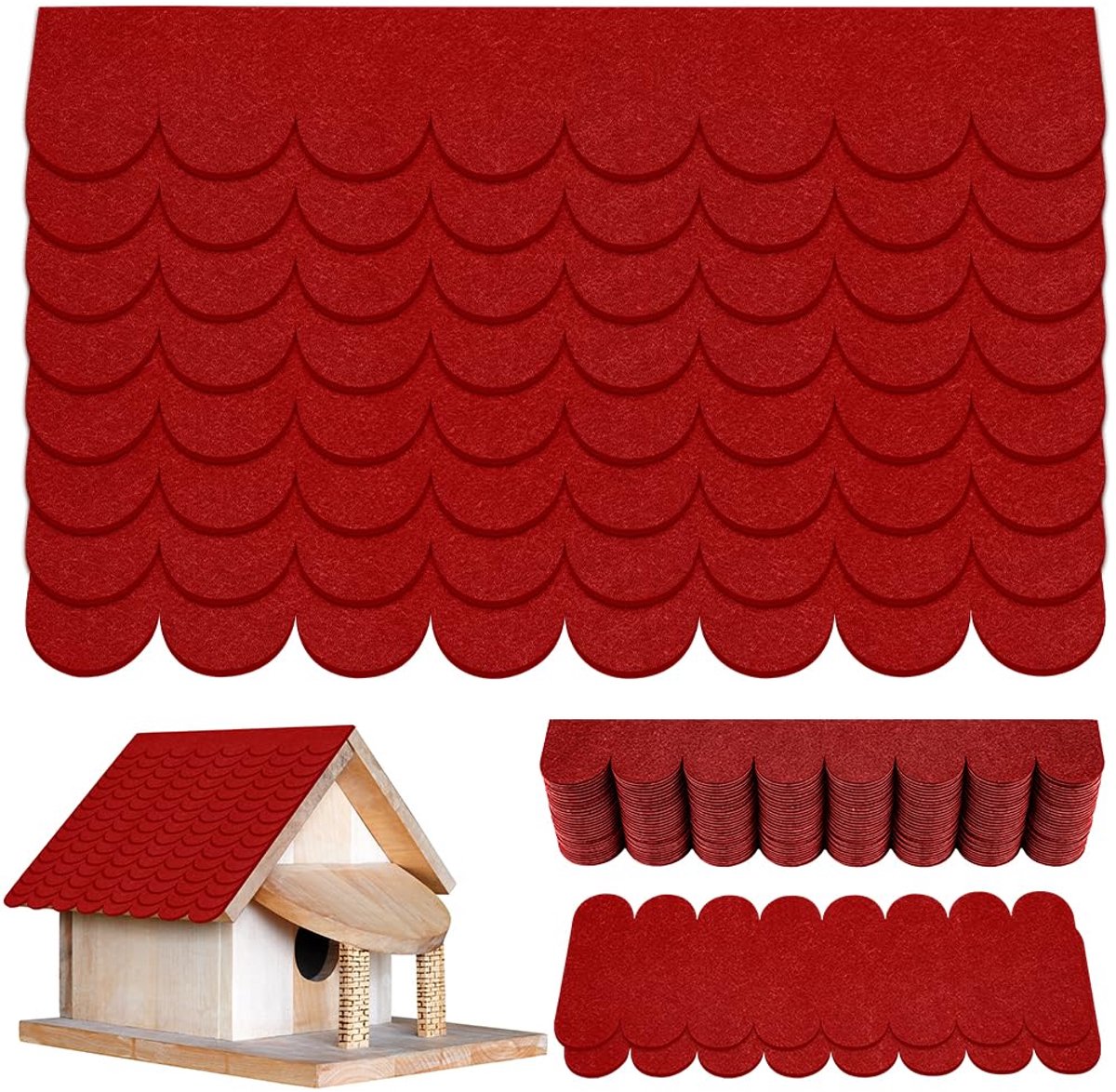 SnelShoppen - 32Pcs Zelfklevende Dakbedekking Voor Vogelhuisjes, Mini DIY Dakshingles, Diverse Kleuren, Voor Nestkasten, Konijnenhokken, Insectenhotel