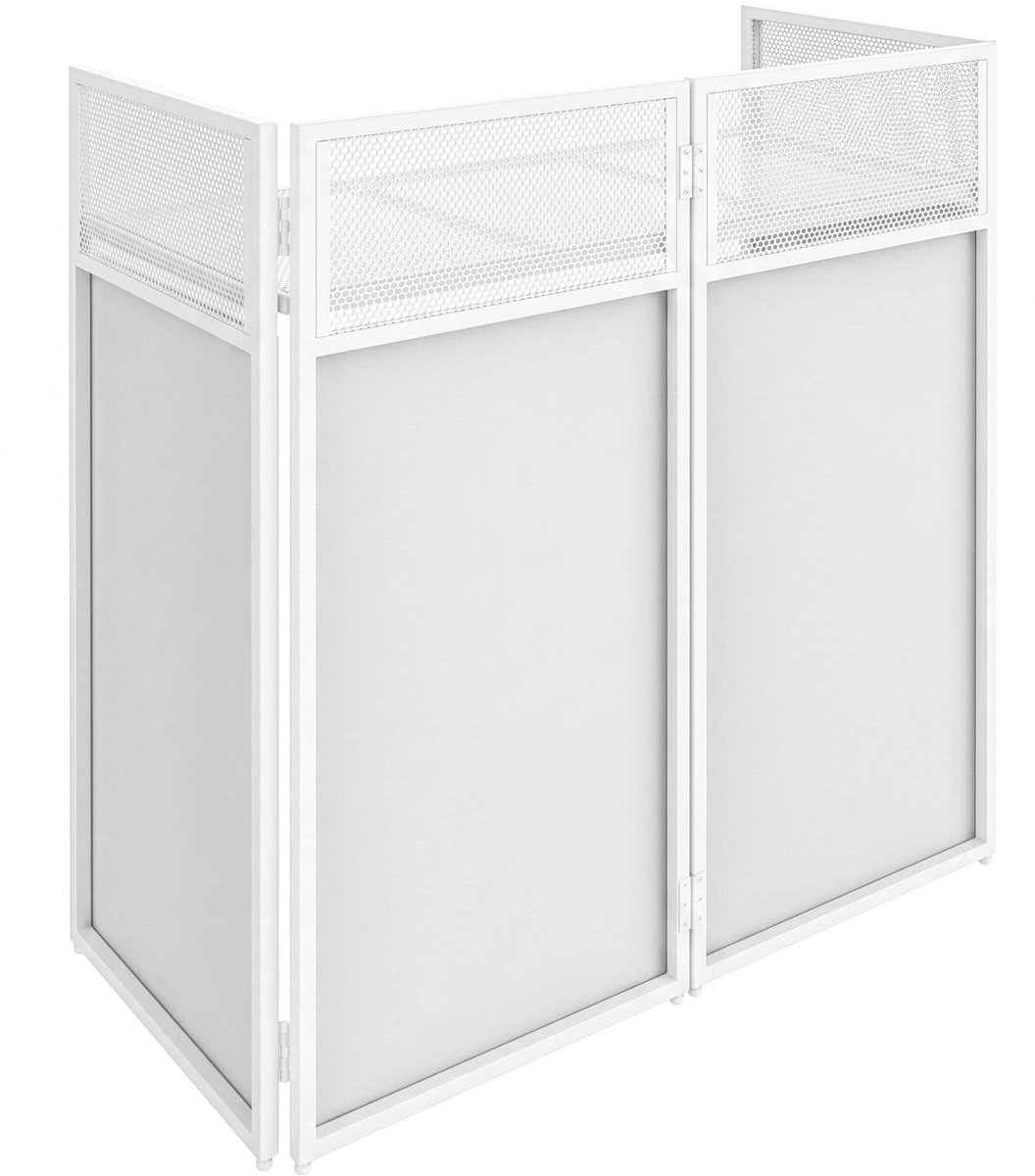 DJ booth - Vonyx DB4W - Witte DJ booth inklapbaar - 1 Meter breed - Met Lycra doek en draagtas