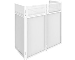 DJ booth - Vonyx DB4W - Witte DJ booth inklapbaar - 1 Meter breed - Met Lycra doek en draagtas