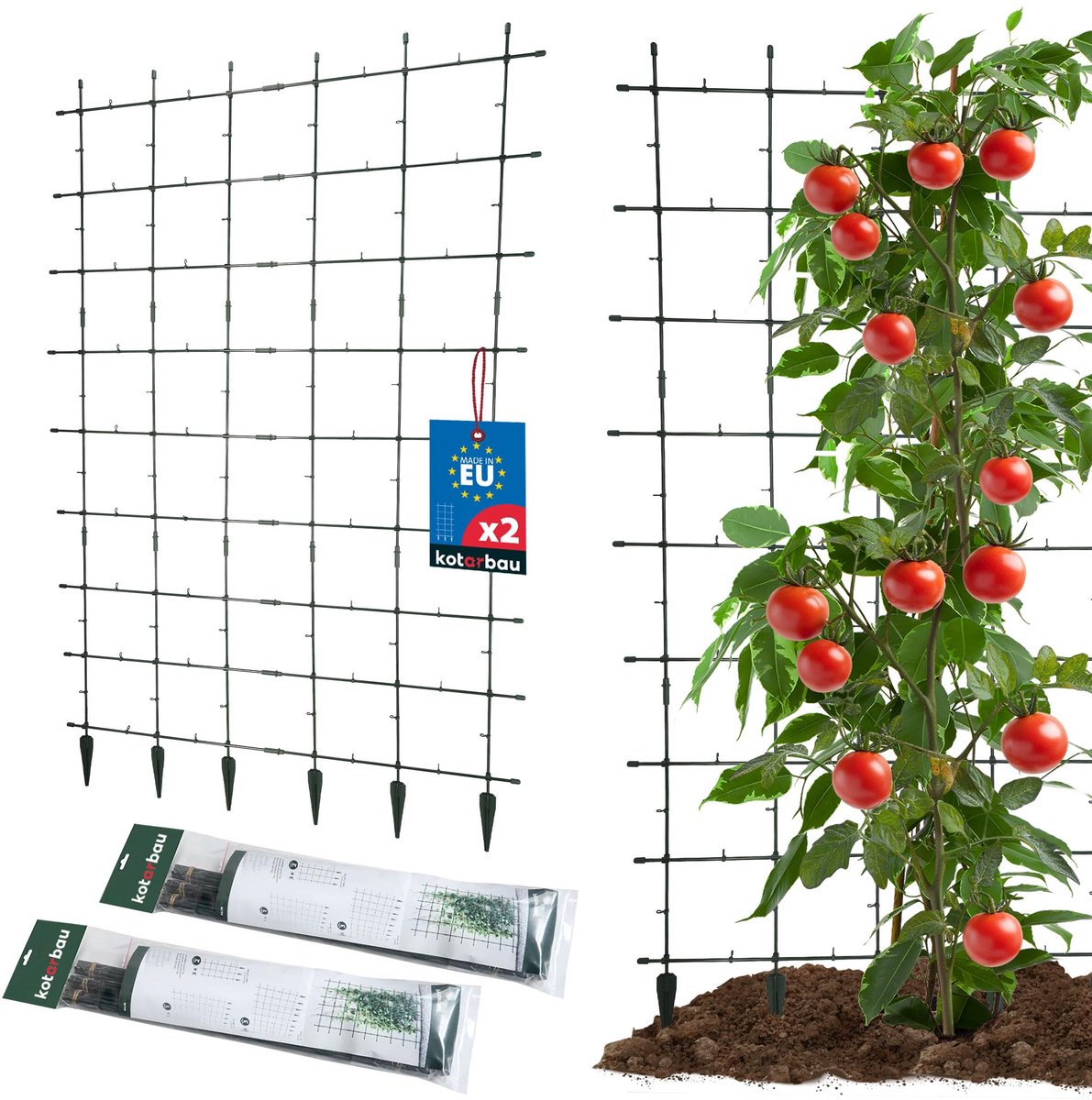 KOTARBAU 2 Stuks Plantensteun Klimplanten, Trellis Klimplanten 120x180 cm
