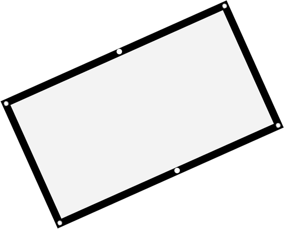 Projectiescherm - Beamerdoek Draagbaar - Buitenfilms Kijken - Kreukvrij Materiaal - 60 inch - Wit