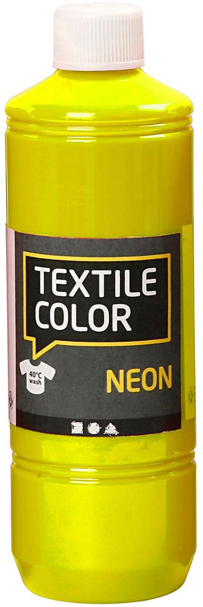 Textile Color Semi-dekkende Textielverf - Neon Geel, 500ml