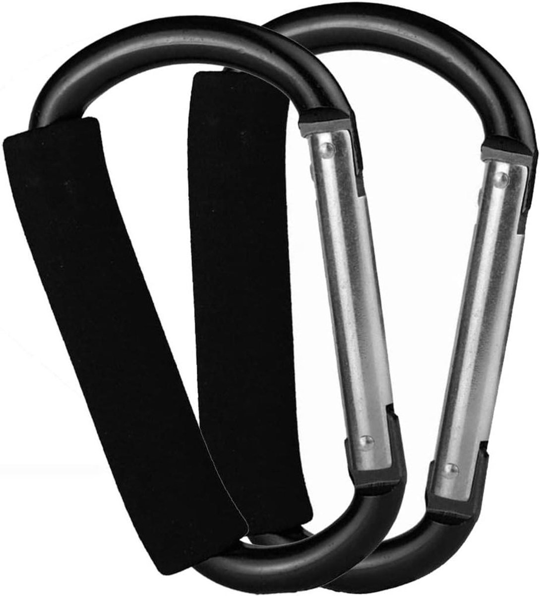 Kinderwagen Haken - Draagclips Organizer - Tassen Dragen - Extra Sterk Aluminium - 2 Stuks - Zwart