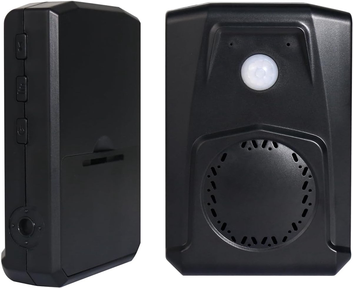 SnelShoppen - PIR Infrarood Bewegingsmelder met Audio-opname, MP3 Speler, USB/Akkubestendig, Geluidseffecten voor Winkels, Supermarkten, Alarm- en Muz