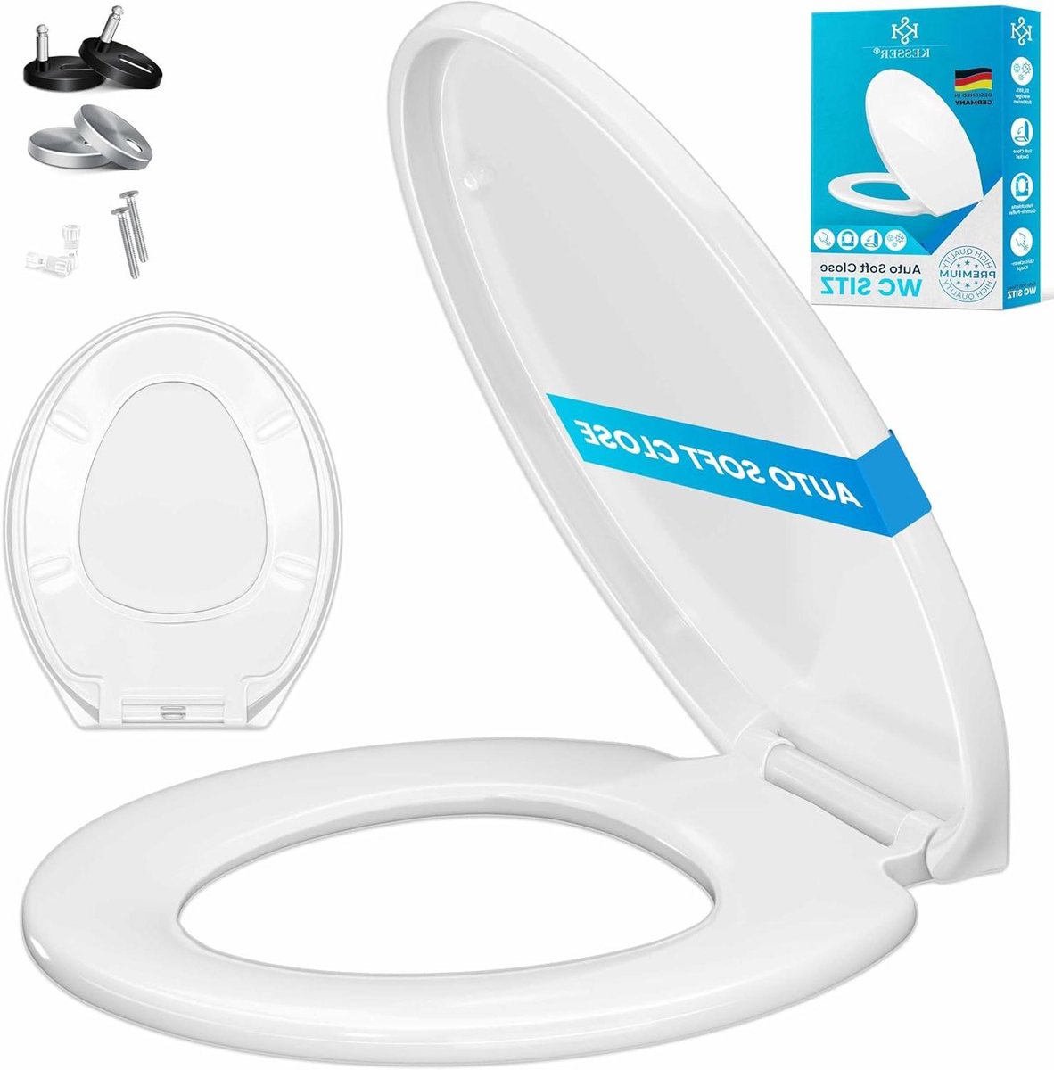 Toiletbril - Toiletdeksel - Badkamer Hygiëne - Softclose Mechanisme - O-Vorm - Wit