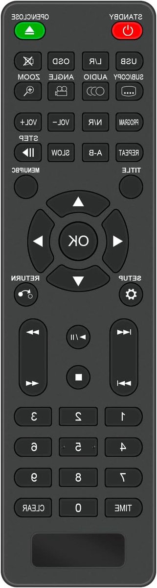 Afstandsbediening - DVD Speler - Muziek Afspelen - Direct Klaar Voor Gebruik - 18 x 7 x 1 cm - Zwart