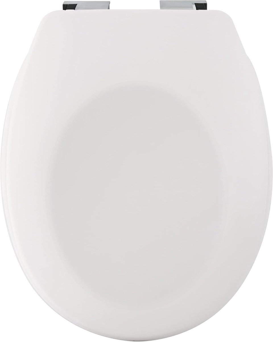 Toiletdeksel ovaal - WC-bril - Badkamer vernieuwen - Softclose sluitmechanisme - 44 x 37 cm - Mat wit
