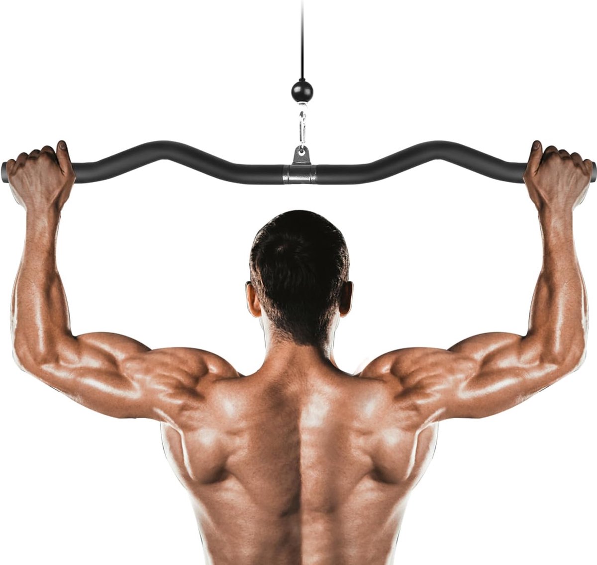 SnelShoppen - Lat Pulldown Bar, Trekstang voor Kabelmachine, Multifunctionele Fitness Pull-Upstang, Krachttraining Accessoire voor Home Gym, Ideaal vo