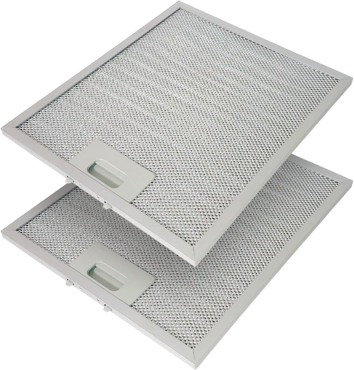 SnelShoppen - Metalen Vetfilter voor Afzuigkap 305 x 267 mm Vaatwasmachinebestendig Aluminium Filterrooster voor Keuken, Eenvoudige Reiniging, 2 Stuks