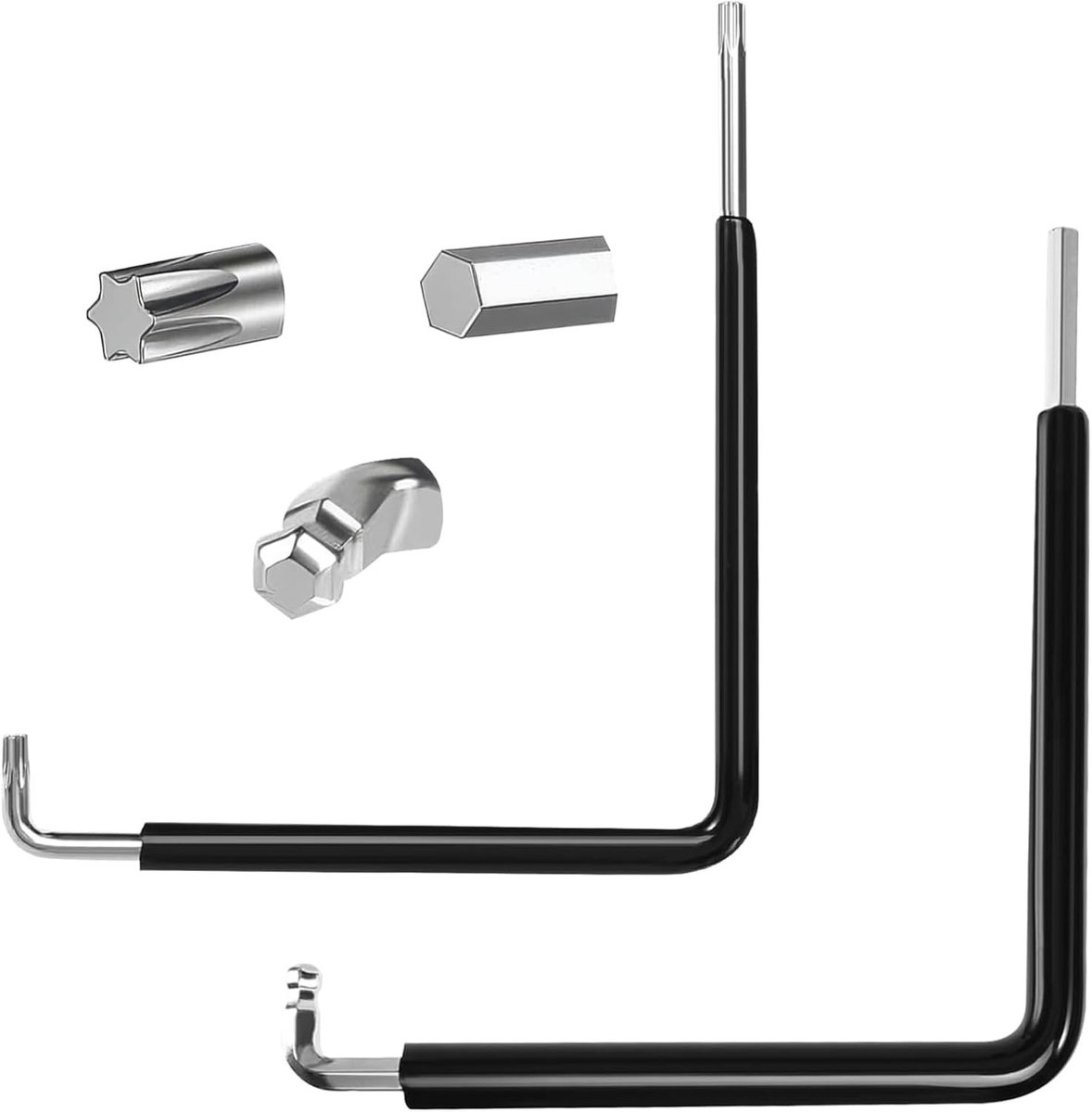 Afstelgereedschap Set voor Raambeslag - Gebogen Inbussleutel 4mm en Torx TX15 voor Precisie en Veelzijdige Afstelling