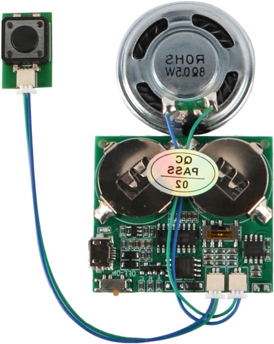 Opneembare muziekwenskaart - Verjaardagscadeau - USB - MP3 - Gepersonaliseerde geluidsboodschap - DIY - Geschikt voor alle gelegenheden - Witte wenskaart met muziekopnamefunctie.