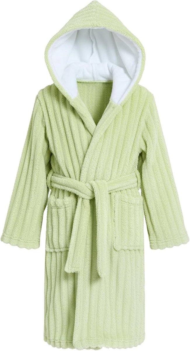 Fluffy Fleece Badjas voor Meisjes met Kap - Lange Pluche Slabbetjes voor Kinderen