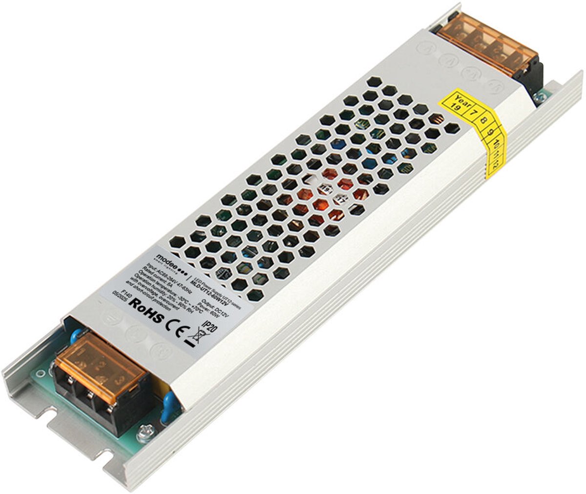 Modee LED Driver 60W - 12V 5A - AC 88-264V - IP20 - Schakelende Voeding