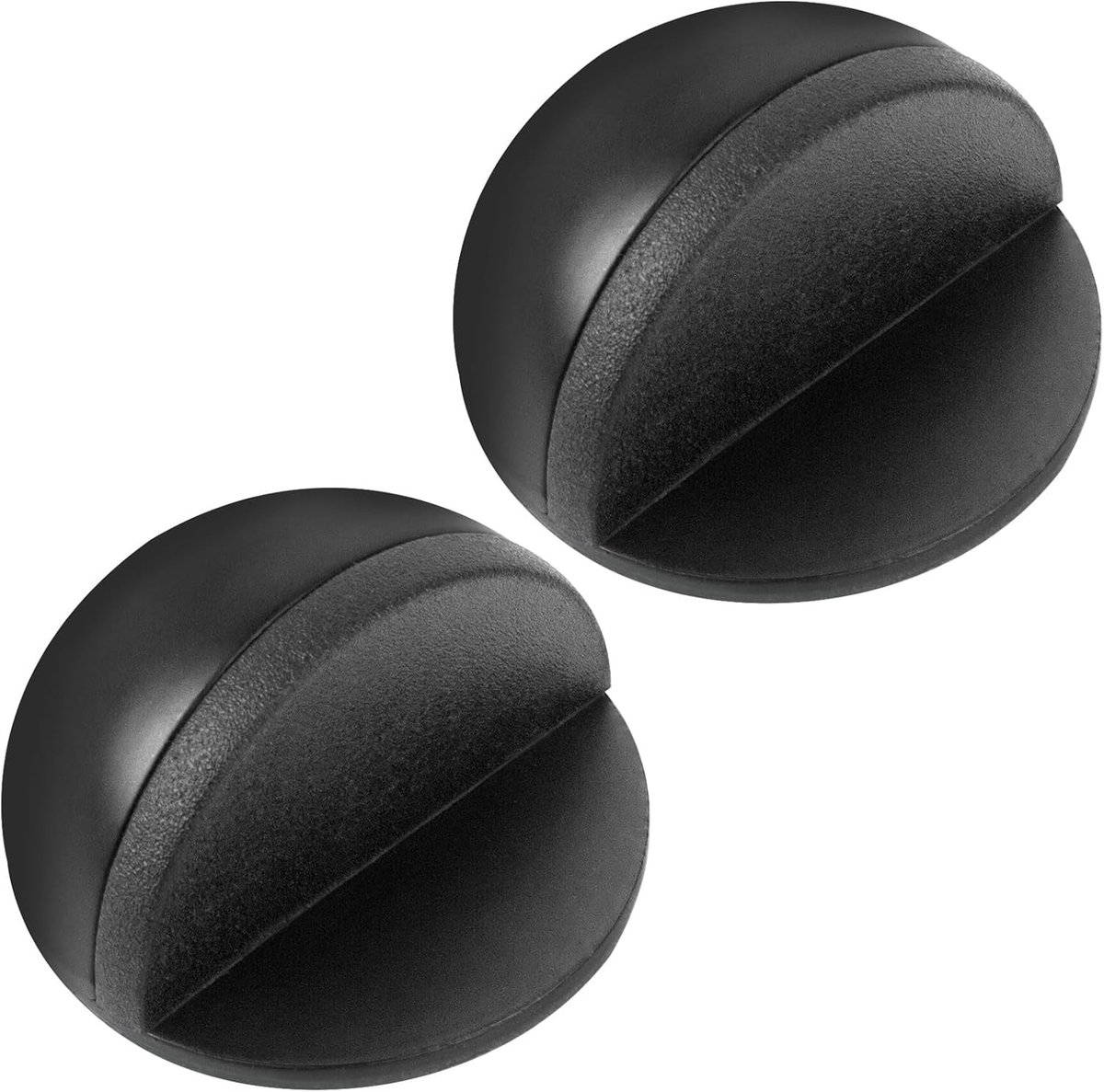 Zelfklevende Deurstopper voor Vloer, 2 Stuks Ovalen Deurstopper, RVS Deurstop met Rubber Buffer voor Badkamer, Thuis en Kantoor, Ideaal voor Vloerbescherming en Geluidsisolatie
