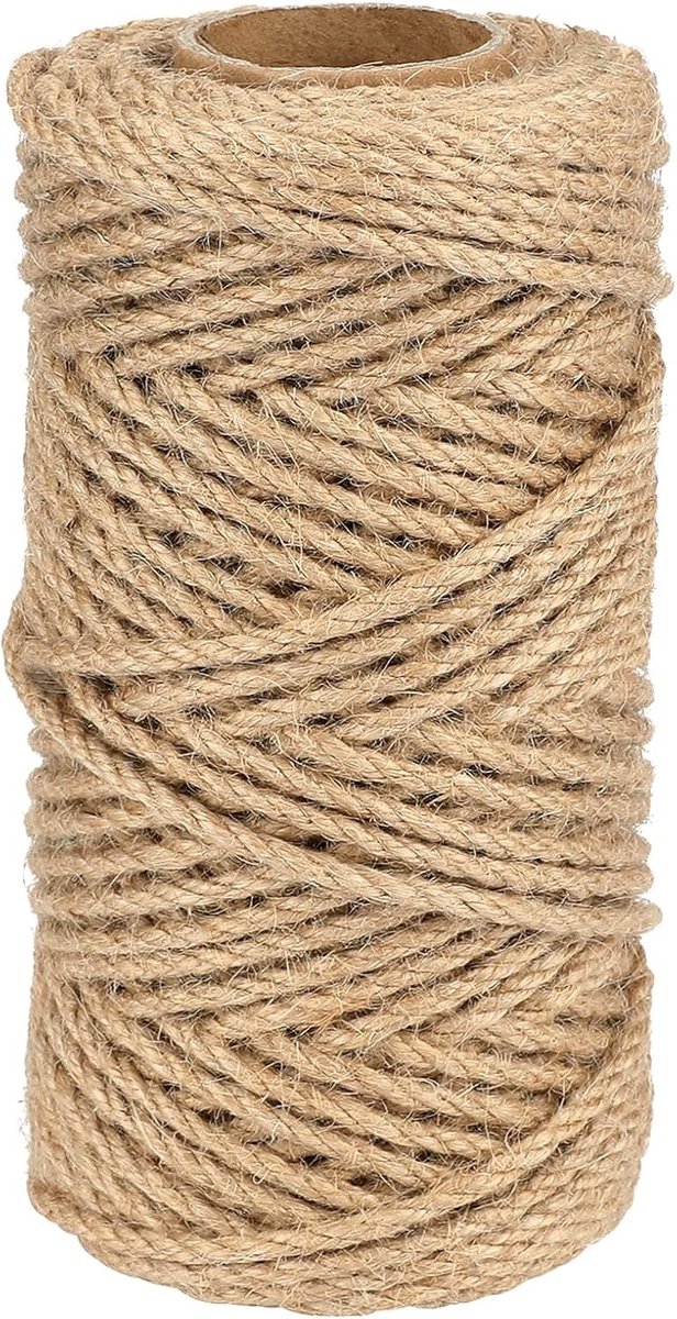 50M Dikke Henneptouw, 4MM Jute Touw voor Kamperen, Tuinieren en Decoratie Toepassingen