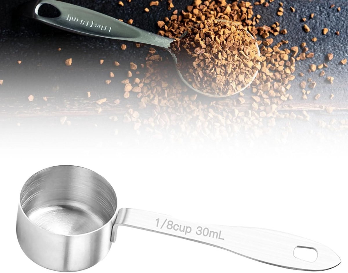 Koffielepel met Lange Handgreep voor Nauwkeurige Dosering van Gemalen Koffie, Thee en Poeders
