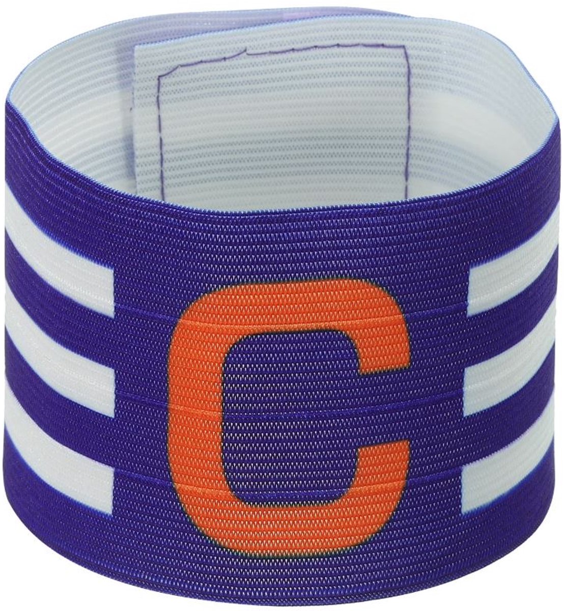 Aanvoerdersband - Captain band - Voetbal - Hockey - Armband - Aanvoerder - Voor om arm of been - Verstelbaar - Elastisch - Blauw/wit - Jonyx