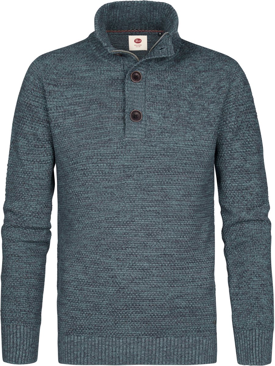 Petrol Industries - Heren Gemêleerde sweater millfield - Blauw - Maat XXXL