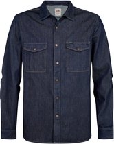 Petrol Industries - Heren Denim overhemd met lange mouwen forgestate - Blauw - Maat XL
