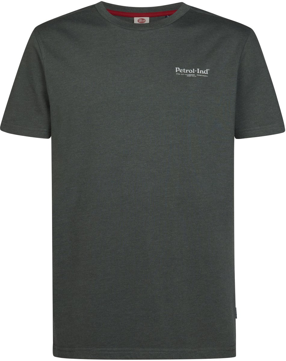 Petrol Industries - Heren T-shirt van katoenmix kendall - Groen - Maat S