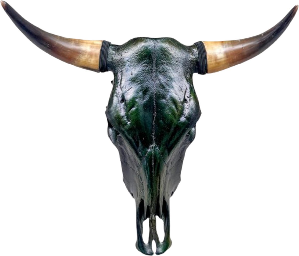 Stieren schedel - Metallic Groen