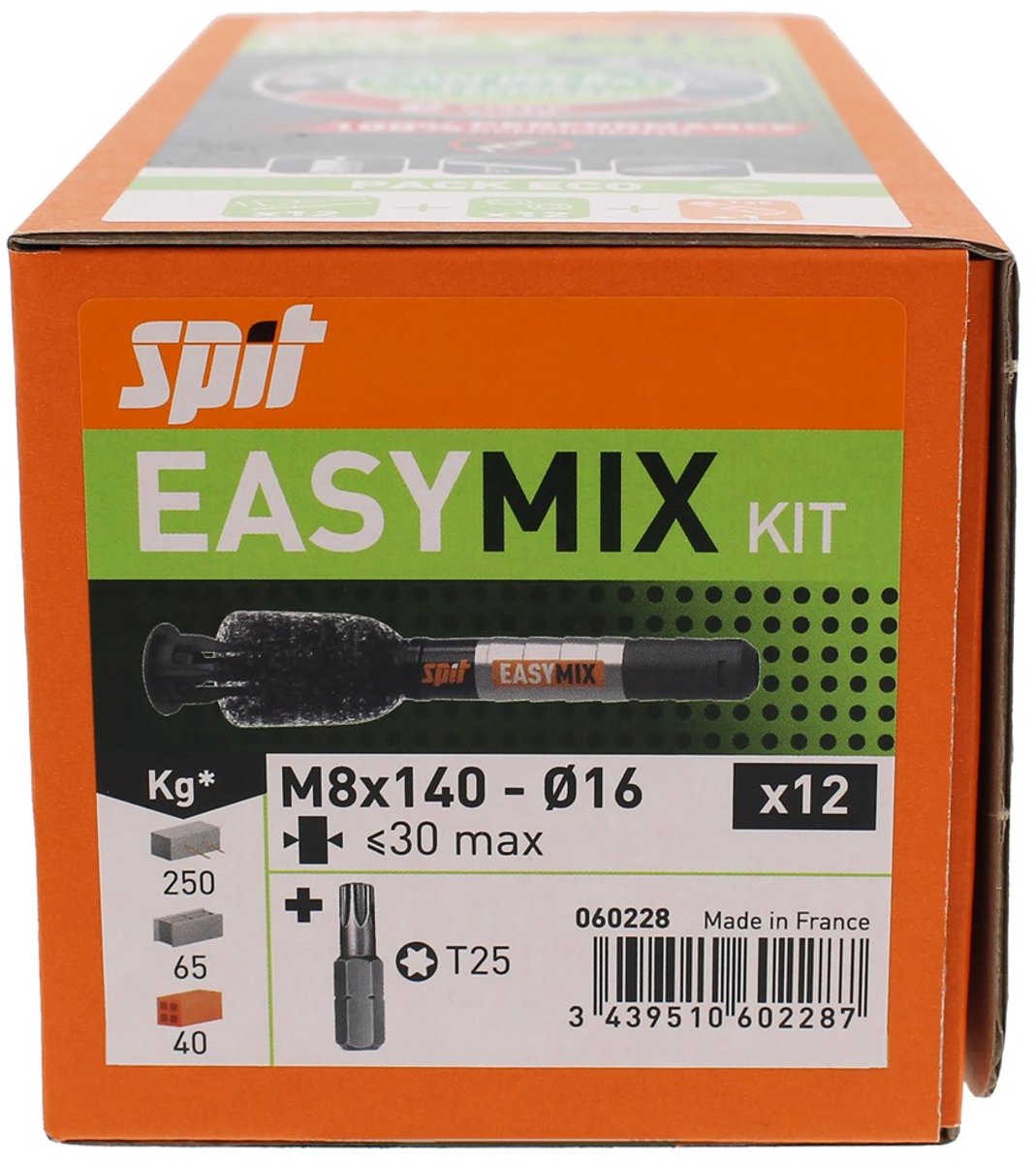 Spit Easy-mix chemisch mechanisch Anker m8x40 - 12 stuks - 060228