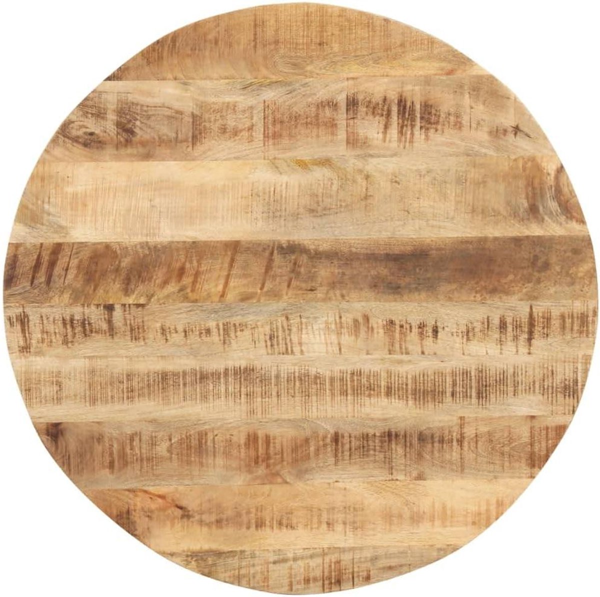 Tafelblad Massief Mangohout - Houten Tafelblad Rond - Tafel Opfrissen - Industriële Look - 60 cm - Natuurlijk Hout