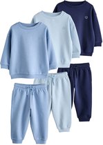 Next - Jongens - Set van 6 sweatshirts en joggingbroeken - Crème