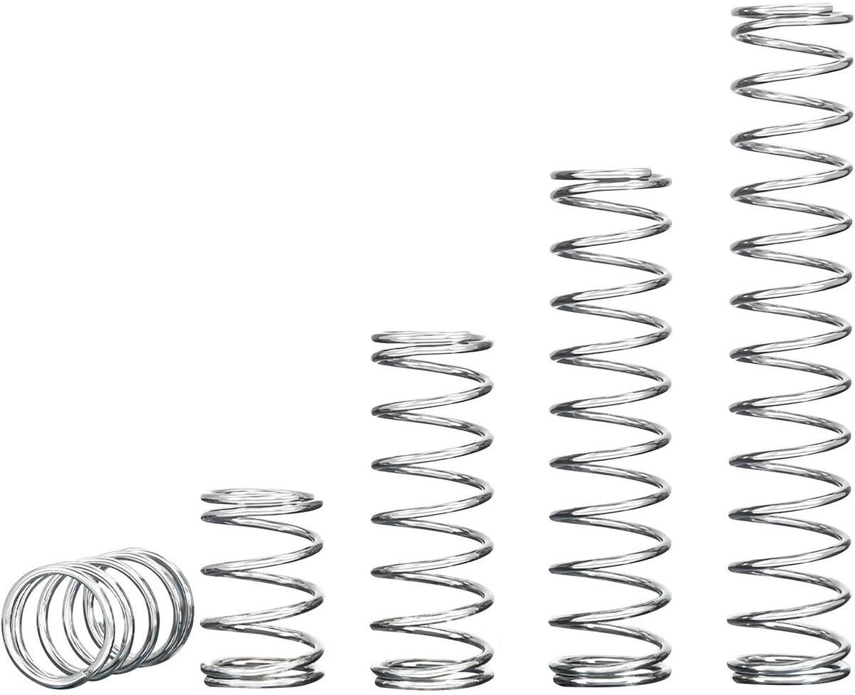 10 Stuks Mini Rvs Compressieveren, Vervangingsveren voor Mechanische Toepassingen, 0.7 x 5 x 5mm Metaalveren voor Reparatie en Onderhoud