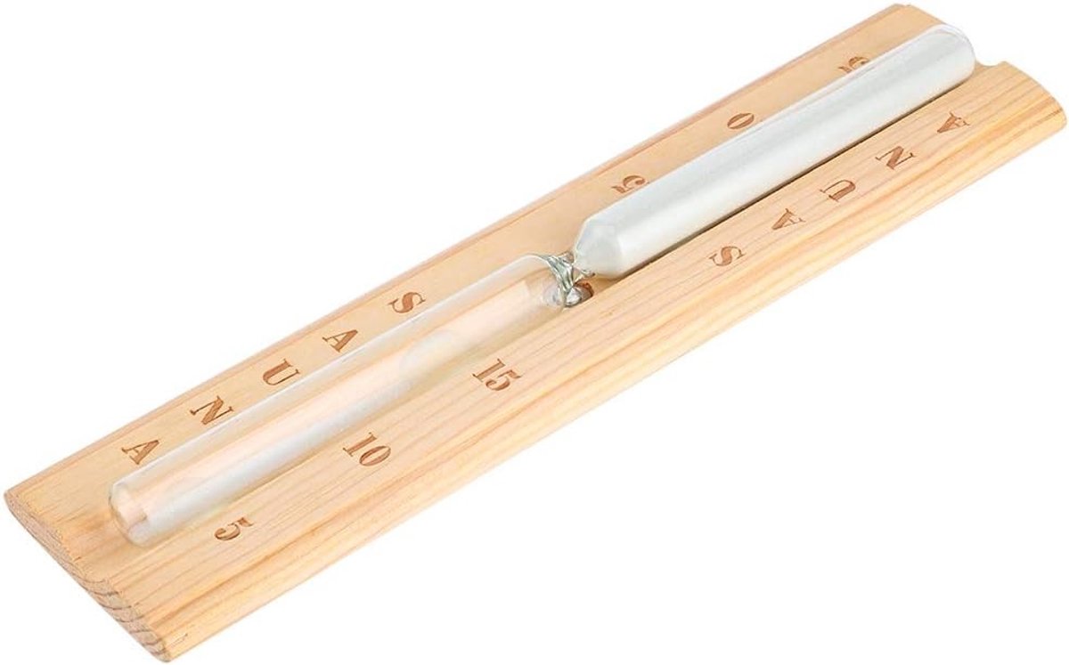 Saunaklok met Uurglas voor Sauna en Spa, 30x6.5 cm, Ideaal voor Ontspanning en Tijdbeheer