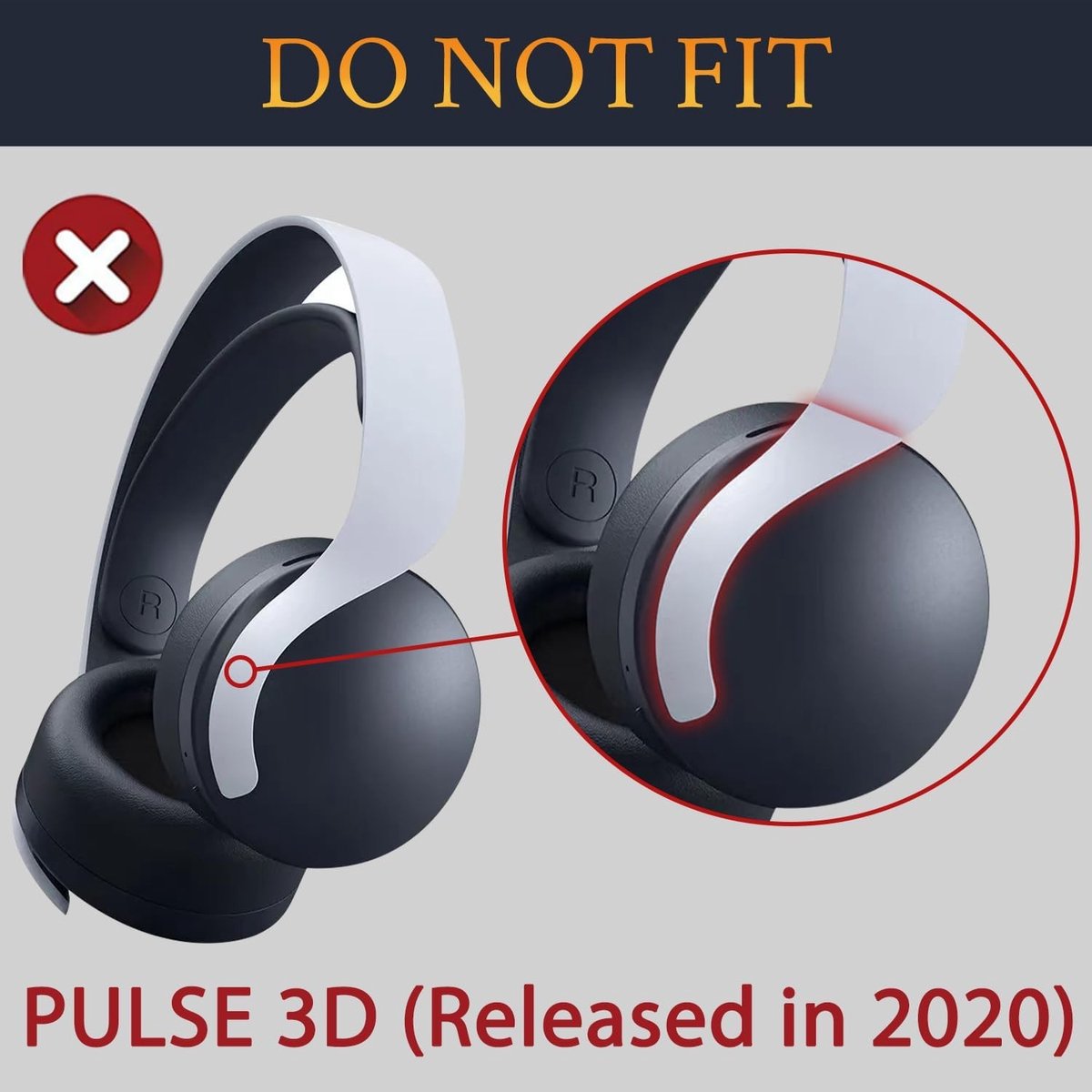 Vervangende Koel Gel Oorkussens voor PlayStation PS5 Pulse Elite Draadloze Hoofdtelefoon, Geluidsisolatie en Comfortabele Earpads
