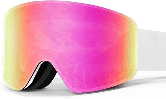 Ski Goggles met Anti-Fog voor Brildragers - UV400 Bescherming, HD Gepolariseerd, Verstelbare Band en Compatibel met Helmen voor Mannen en Vrouwen