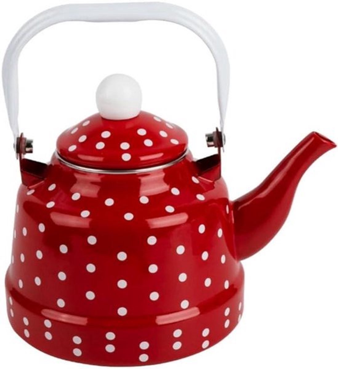 Geëmailleerde vintage emaille ketel theepot koffiepot theeketel met hittebestendige handgr