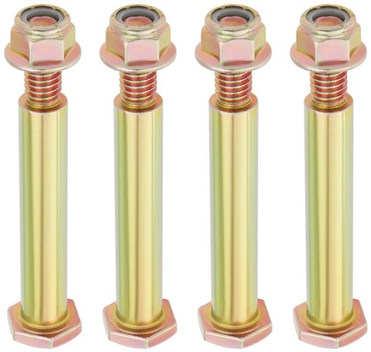 4 stuks dek wielbouten met borgmoeren compatibel met Cub Cadet Compatibel met Craftsman Compatibel met Husqvarna Compatibel met Troy